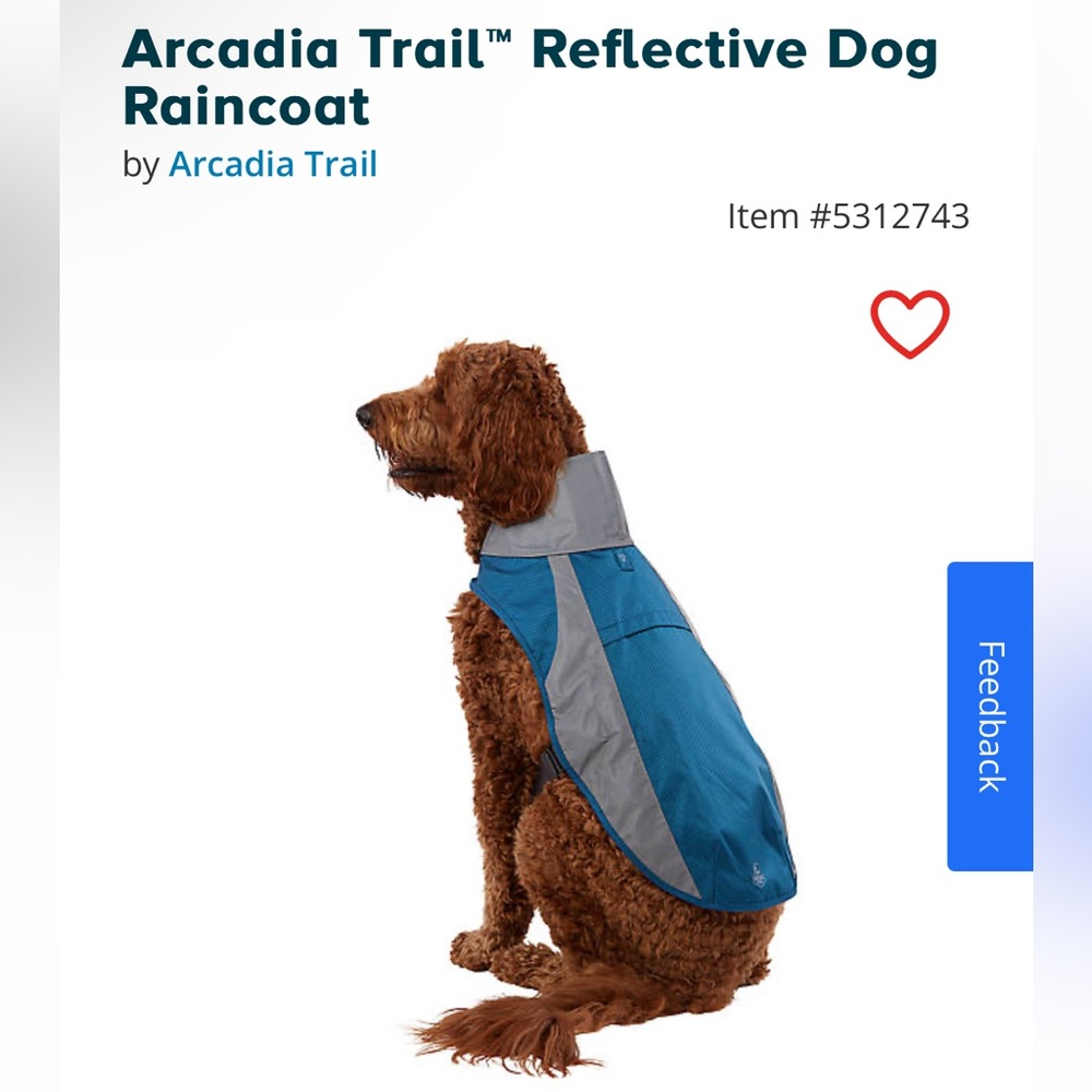 Arcadia Trail Reflective Dog Raincoat